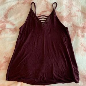 SOFT AND SEXY MAROON STRAPPY TANK